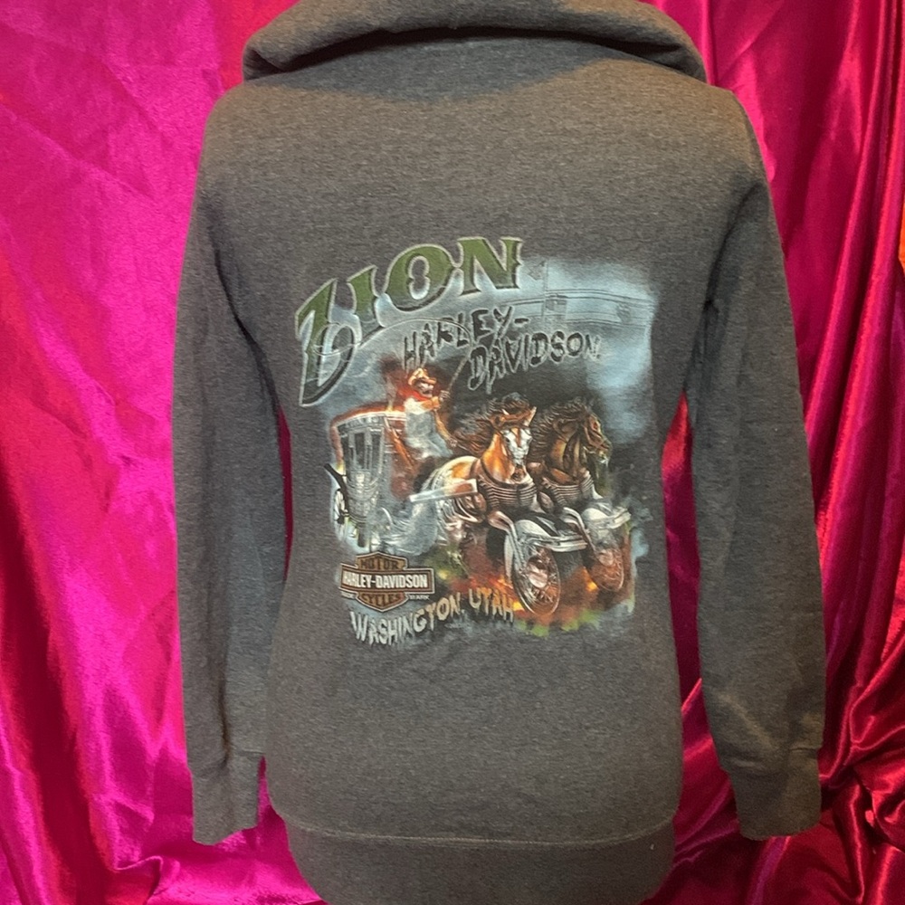 Harley Davidson zip up hoodie size extra small